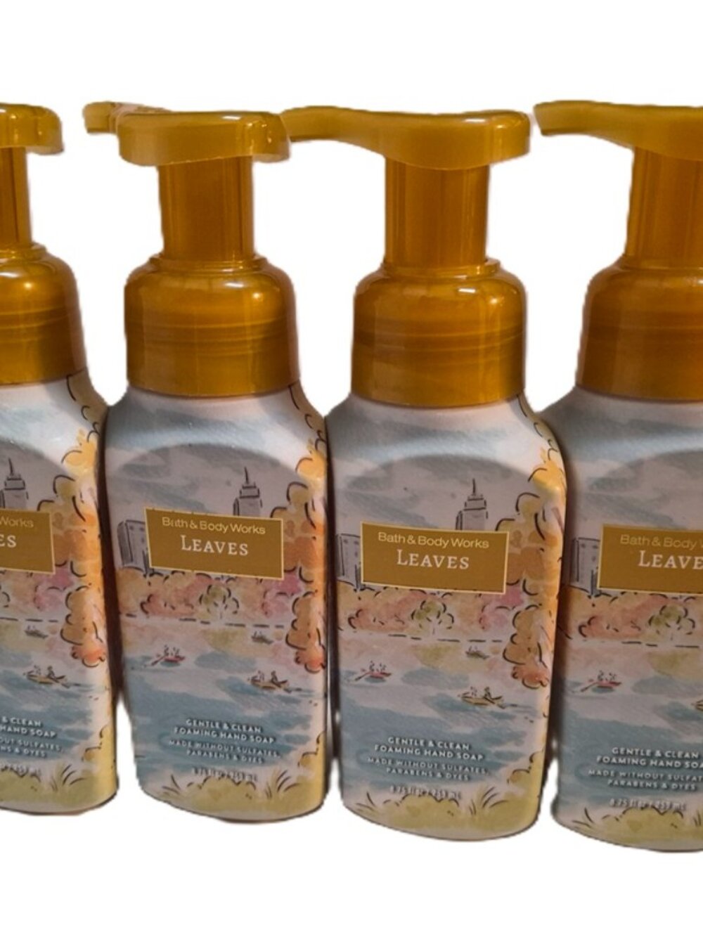 Bath & Body Works Leaves Gentle Foaming Soap 8.75 fl oz 4 Pack